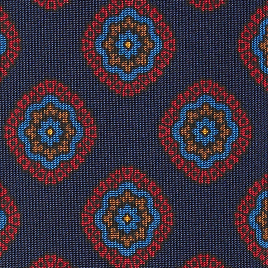 DARK BLUE HERITAGE COLLECTION SILK TIE