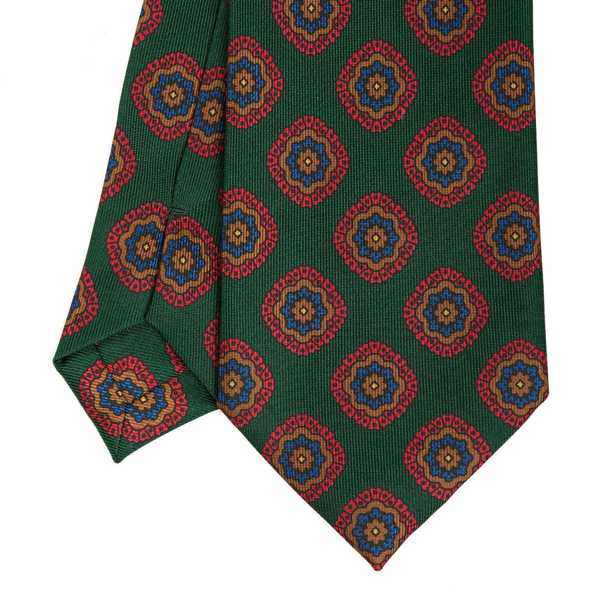 DARK GREEN HERITAGE COLLECTION SILK TIE