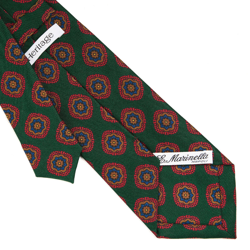 DARK GREEN HERITAGE COLLECTION SILK TIE