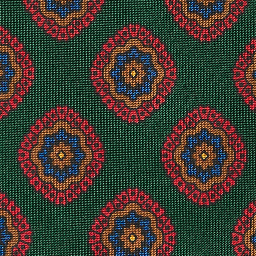 DARK GREEN HERITAGE COLLECTION SILK TIE