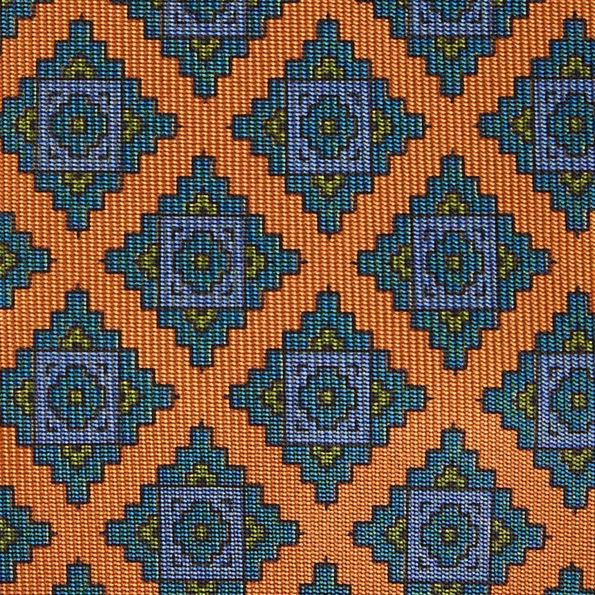 CRAVATTA IN SETA ARANCIONE COLLEZIONE HERITAGE