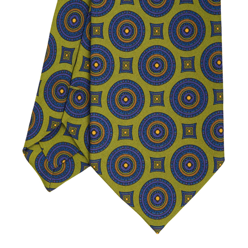 OLIVE GREEN HERITAGE COLLECTION SILK TIE