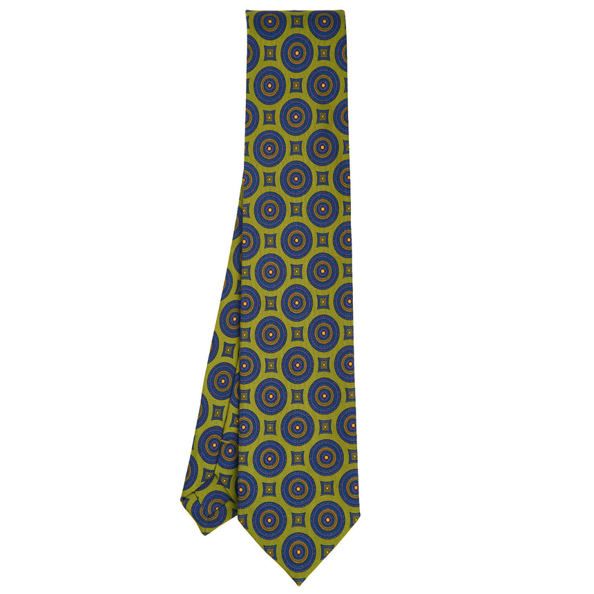 OLIVE GREEN HERITAGE COLLECTION SILK TIE