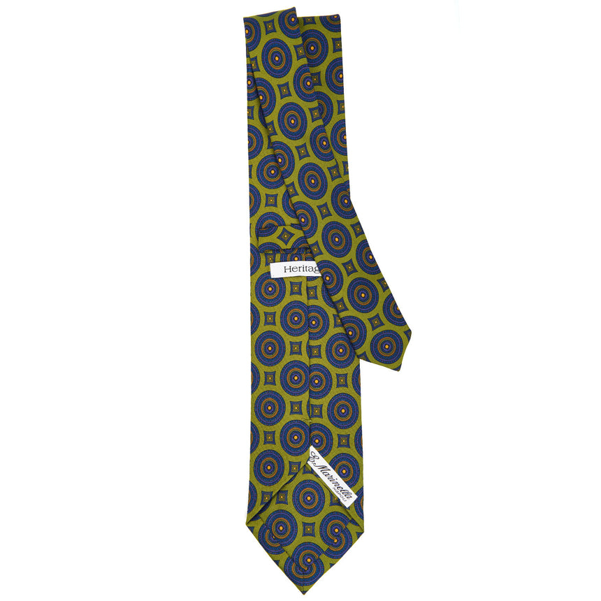 OLIVE GREEN HERITAGE COLLECTION SILK TIE