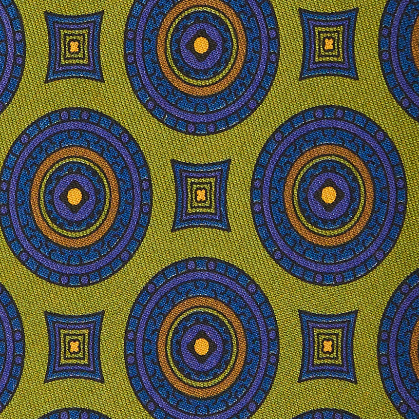 OLIVE GREEN HERITAGE COLLECTION SILK TIE