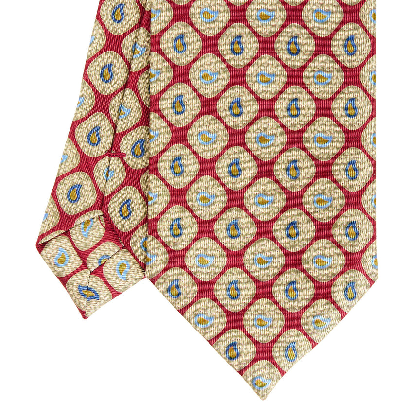 CRAVATTA IN SETA BORDEAUX COLLEZIONE HERITAGE