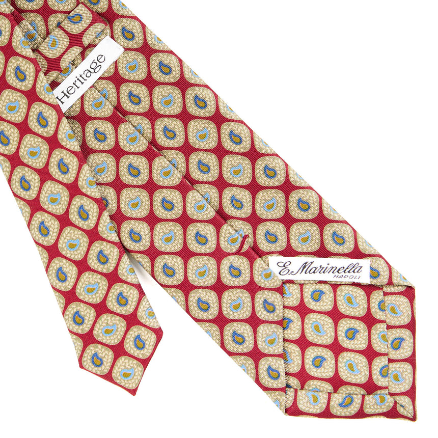 CRAVATTA IN SETA BORDEAUX COLLEZIONE HERITAGE