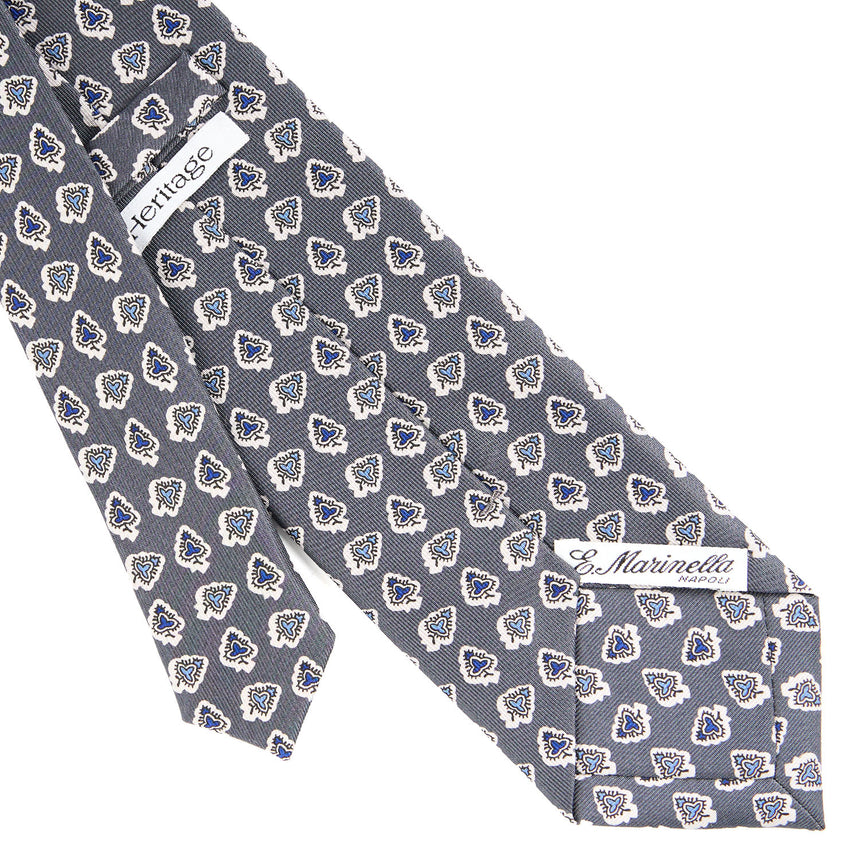 DARK GREY HERITAGE SILK TIE