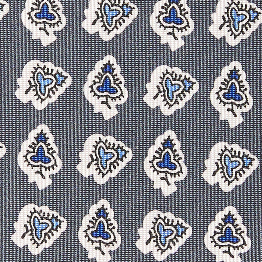 DARK GREY HERITAGE SILK TIE