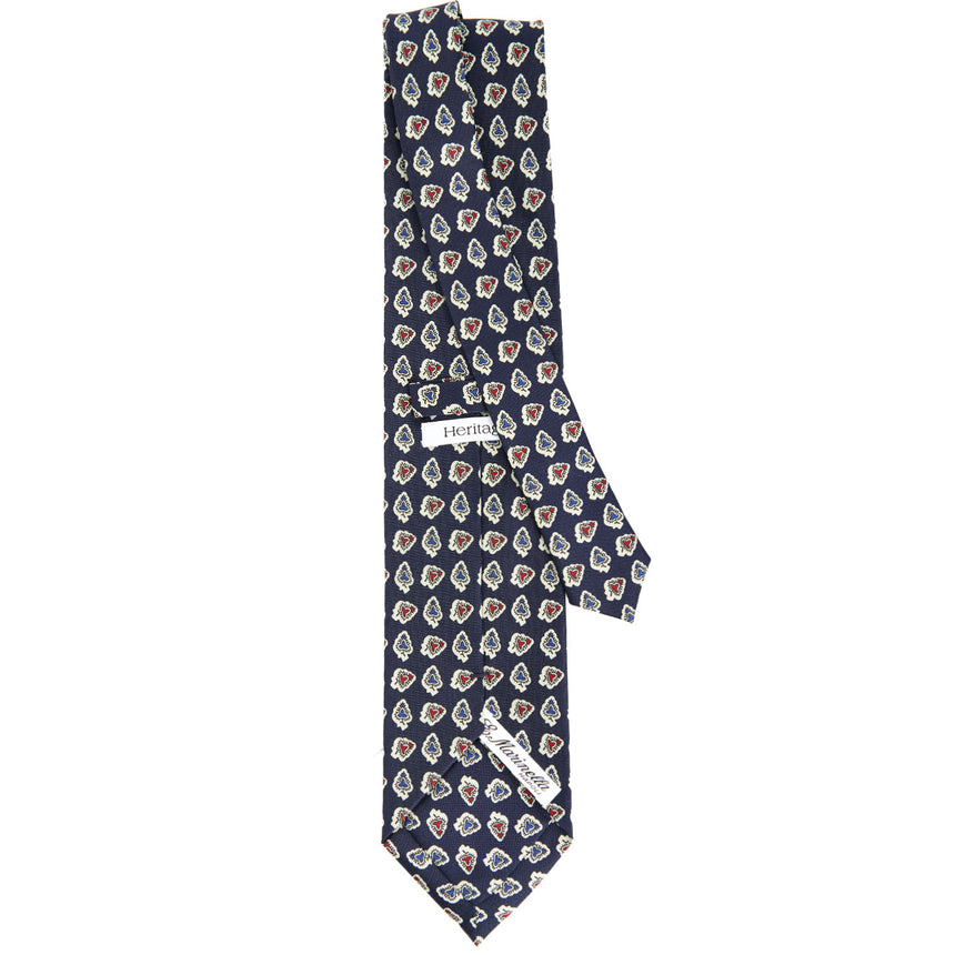 DARK BLUE HERITAGE COLLECTION SILK TIE