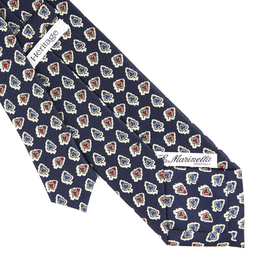 DARK BLUE HERITAGE COLLECTION SILK TIE