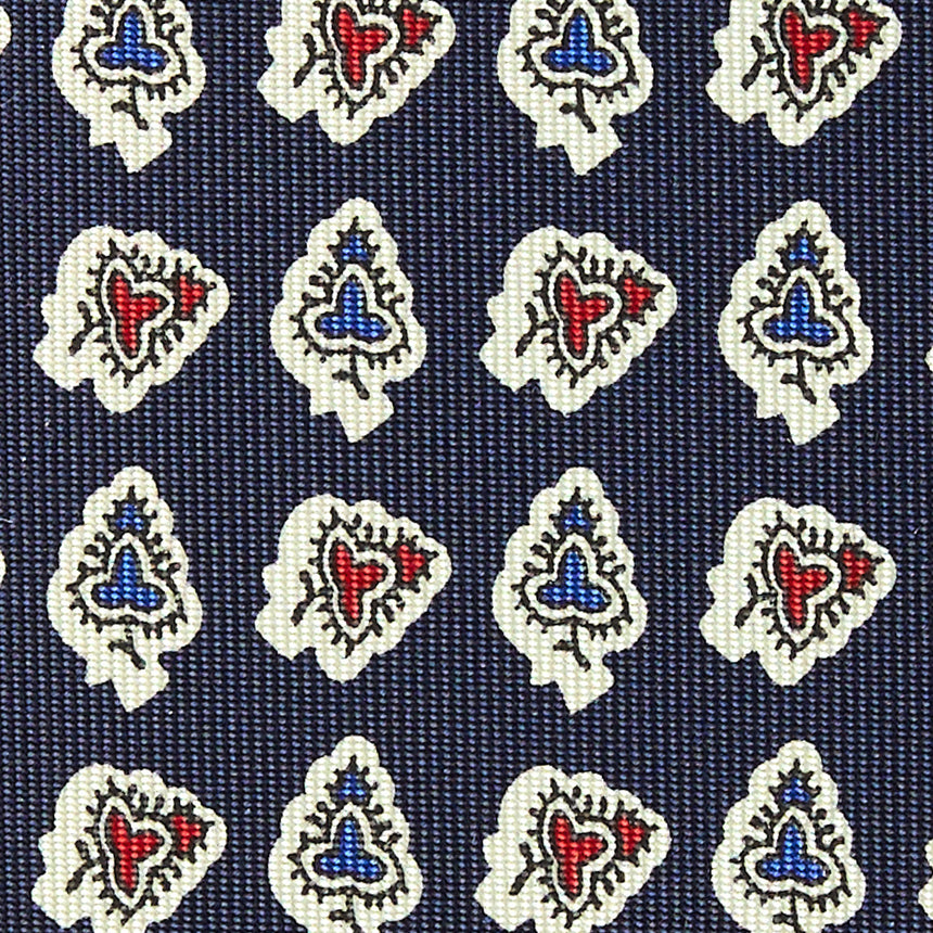 DARK BLUE HERITAGE COLLECTION SILK TIE