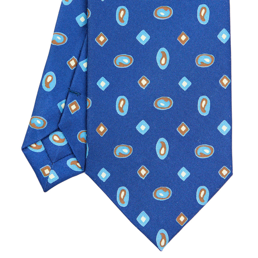 BLUE EXTRA LONG SILK TIE