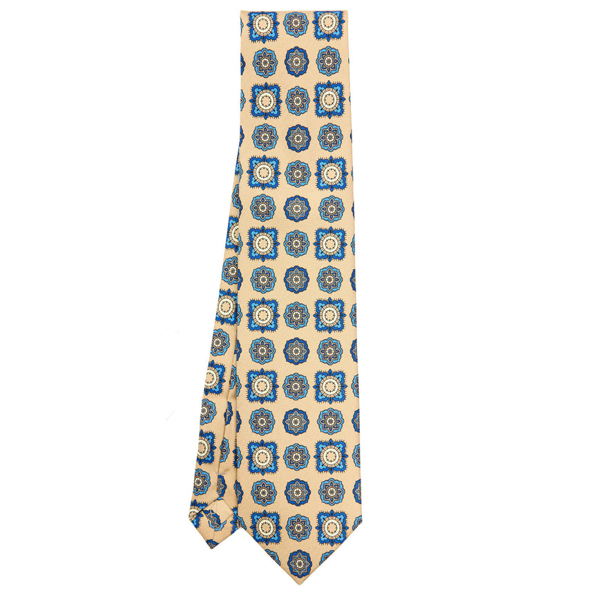 CRAVATTA SARTORIALE EXTRA LONG IN SETA BEIGE