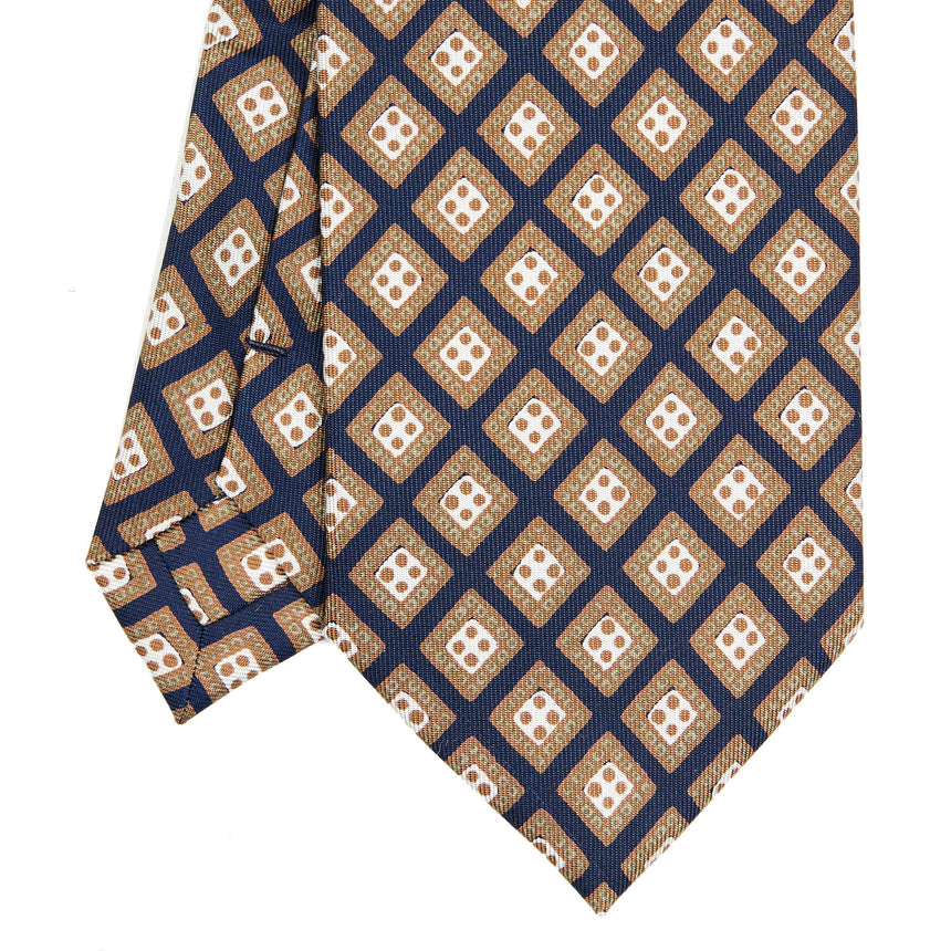 CRAVATTA SARTORIALE EXTRA LONG IN SETA BLU SCURO
