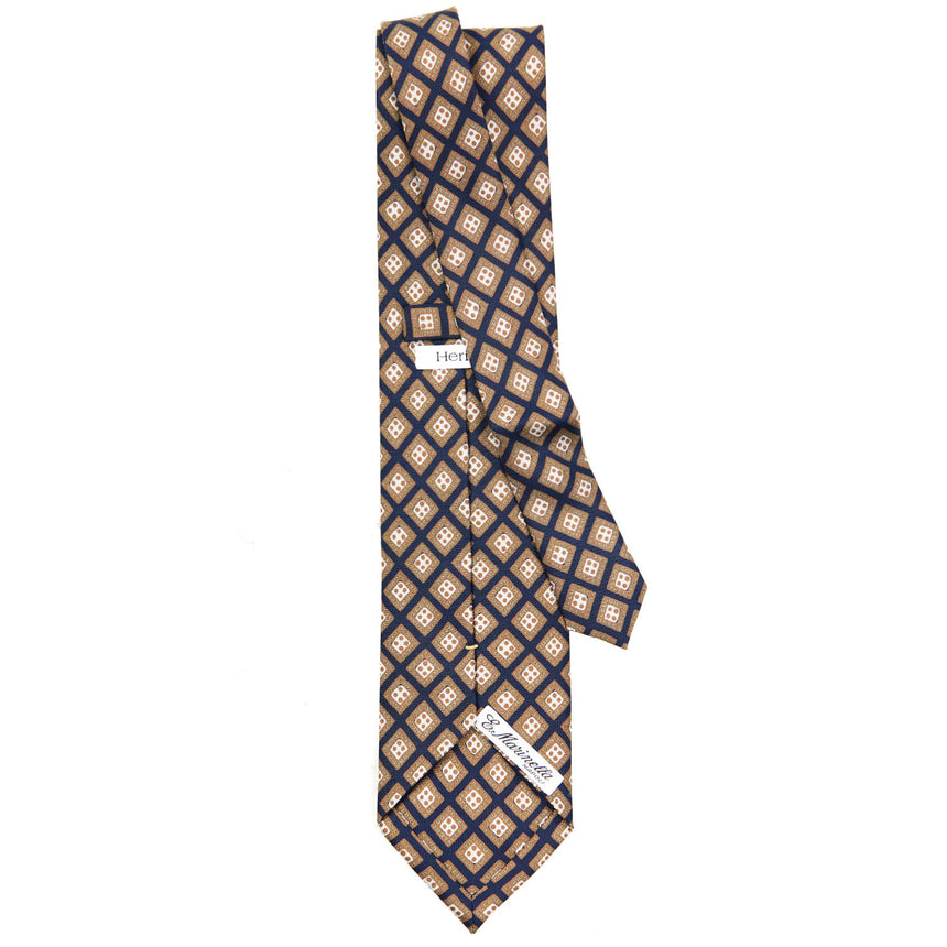 CRAVATTA SARTORIALE EXTRA LONG IN SETA BLU SCURO