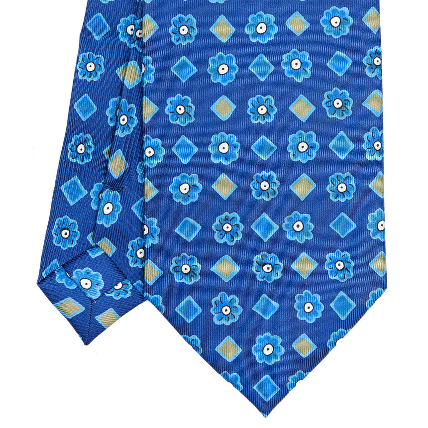 BLUE EXTRA LONG SILK TIE
