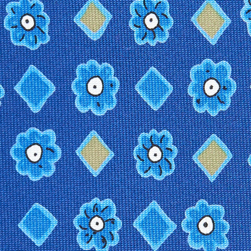 BLUE EXTRA LONG SILK TIE