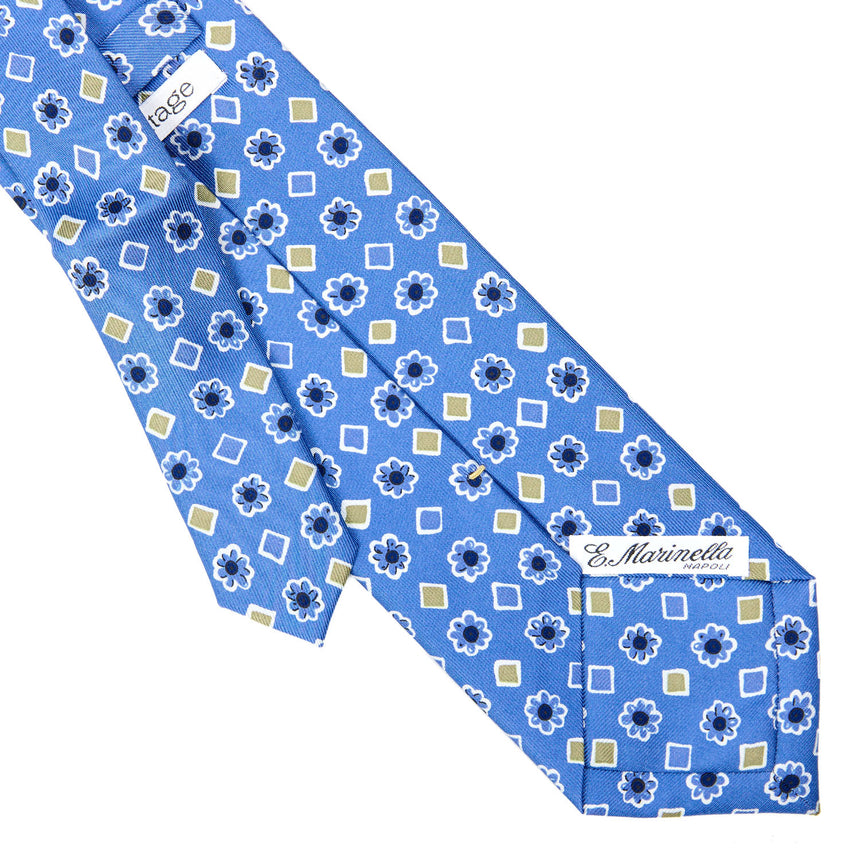 CRAVATTA SARTORIALE EXTRA LONG IN SETA AZZURRO POLVERE