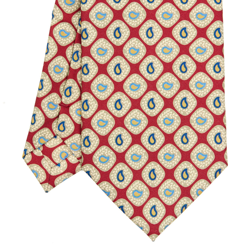 CRAVATTA SARTORIALE EXTRA LONG IN SETA BORDEAUX
