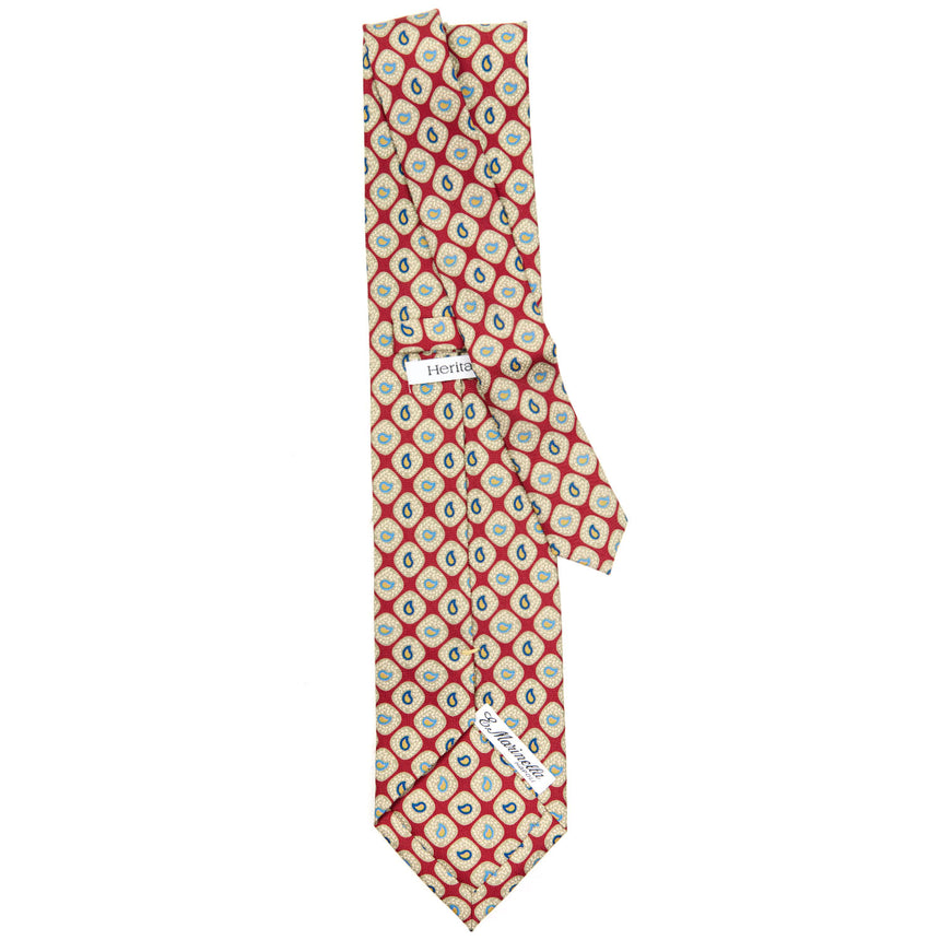 CRAVATTA SARTORIALE EXTRA LONG IN SETA BORDEAUX