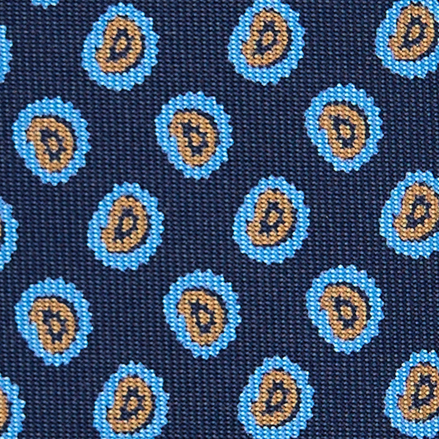CRAVATTA SARTORIALE EXTRA LONG IN SETA BLU SCURO