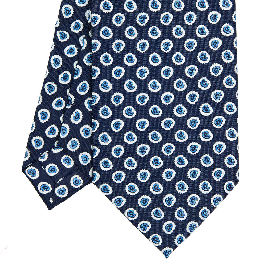 CRAVATTA SARTORIALE EXTRA LONG IN SETA BLU SCURO