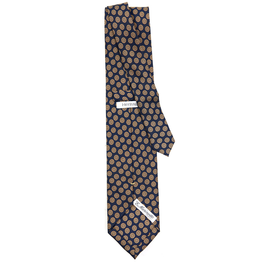 CRAVATTA SARTORIALE EXTRA LONG IN SETA BLU SCURO