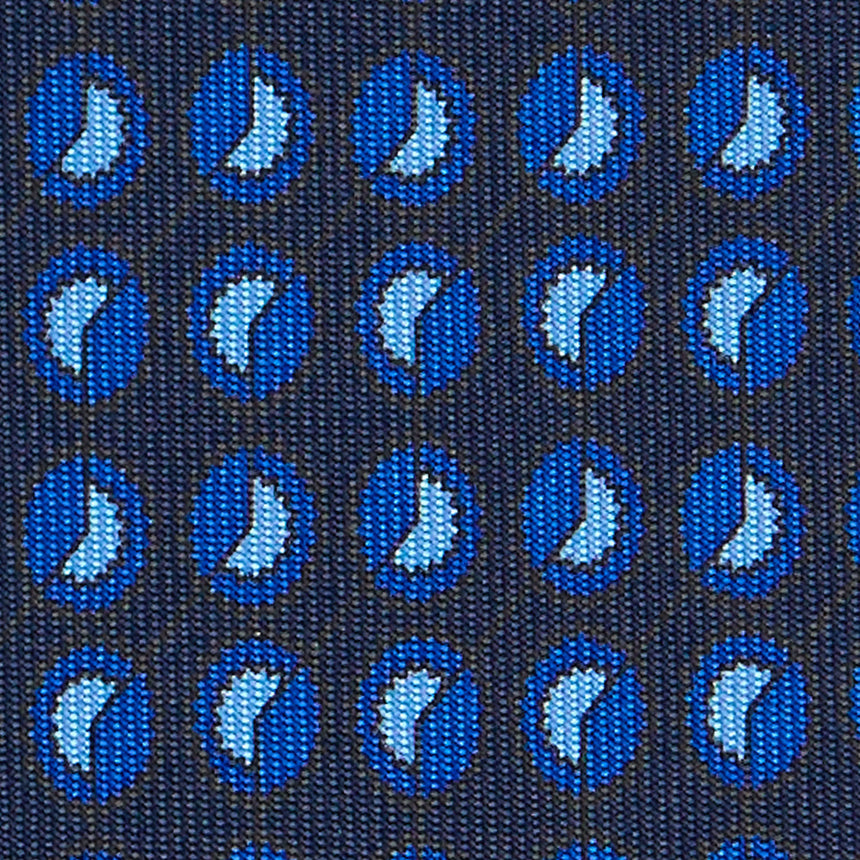 CRAVATTA SARTORIALE EXTRA LONG IN SETA BLU SCURO