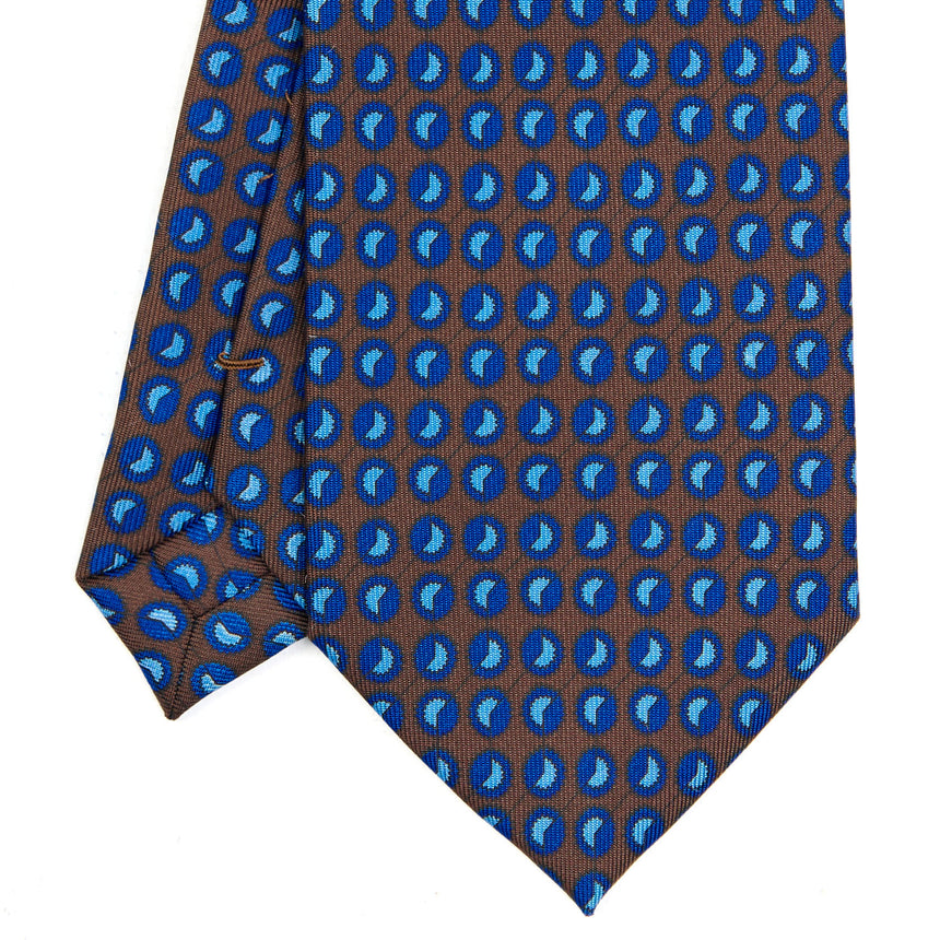 CRAVATTA SARTORIALE EXTRA LONG IN SETA MARRONE SCURO