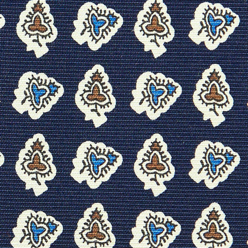 CRAVATTA SARTORIALE EXTRA LONG IN SETA BLU SCURO