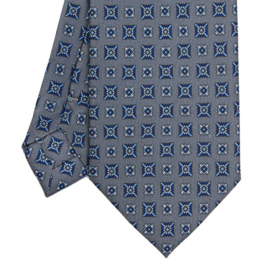 CRAVATTA SARTORIALE EXTRA LONG IN SETA GRIGIO SCURO