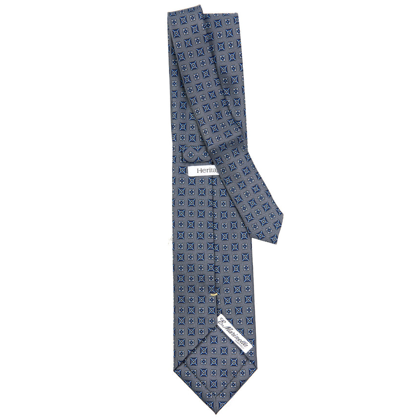 CRAVATTA SARTORIALE EXTRA LONG IN SETA GRIGIO SCURO