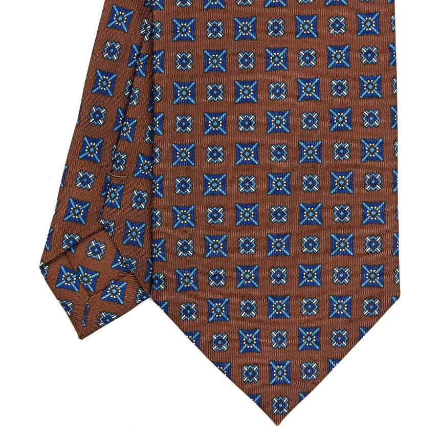 CRAVATTA SARTORIALE EXTRA LONG IN SETA MARRONE SCURO