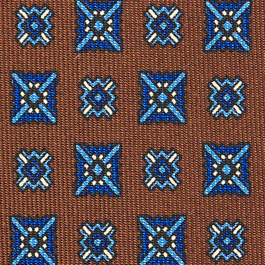 CRAVATTA SARTORIALE EXTRA LONG IN SETA MARRONE SCURO