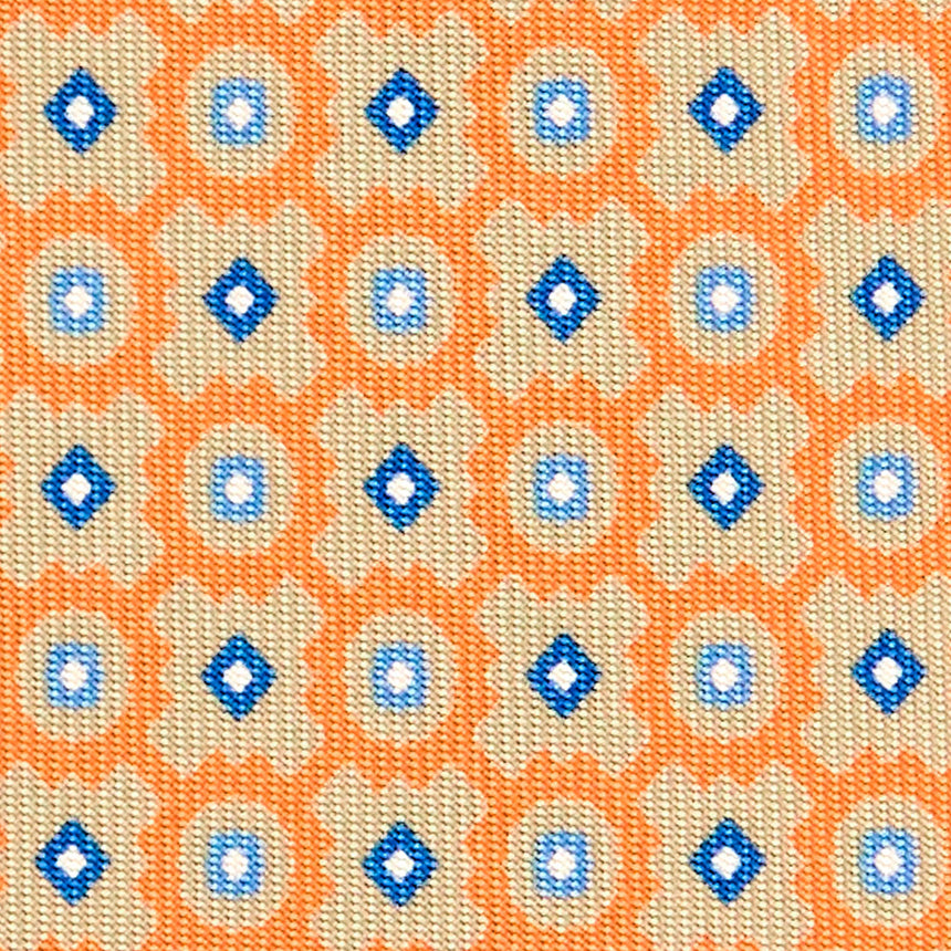CRAVATTA SARTORIALE EXTRA LONG IN SETA ARANCIONE