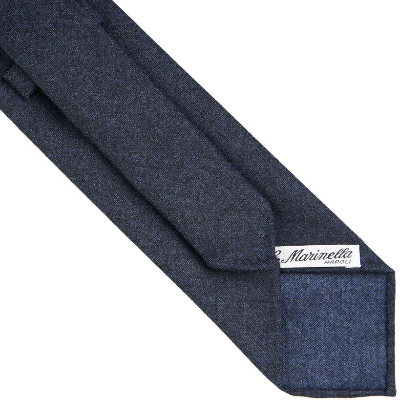 DARK BLUE CLASSIC UNLINED WOOL TIE