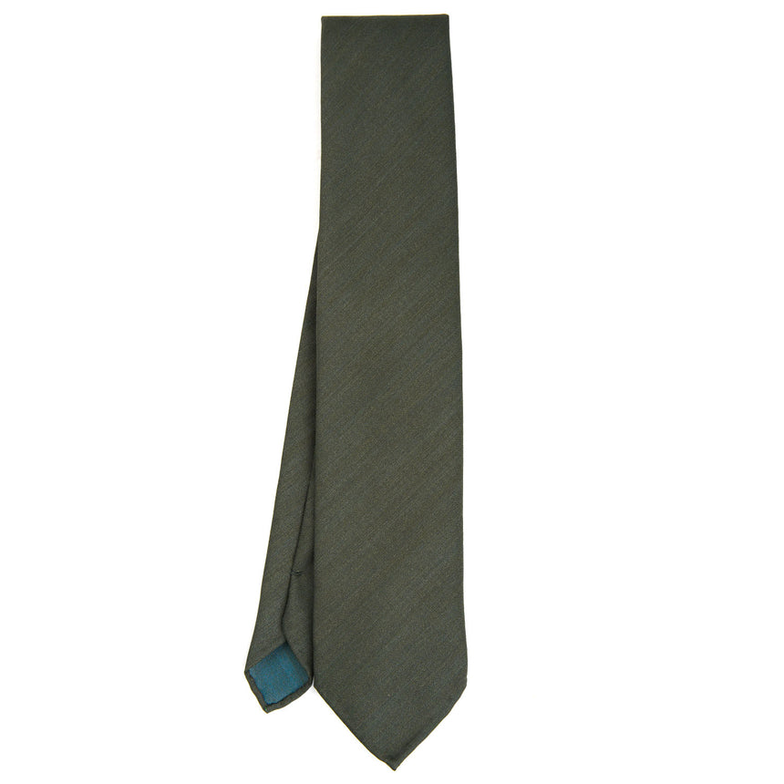 DARK GREEN CLASSIC UNLINED WOOL TIE