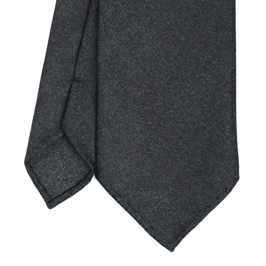 DARK GREEN CLASSIC UNLINED WOOL TIE