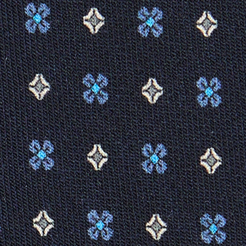 CRAVATTA CLASSICA IN LANA BLU SCURO