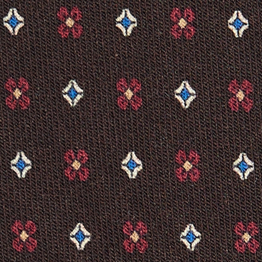 CRAVATTA CLASSICA IN LANA MARRONE SCURO