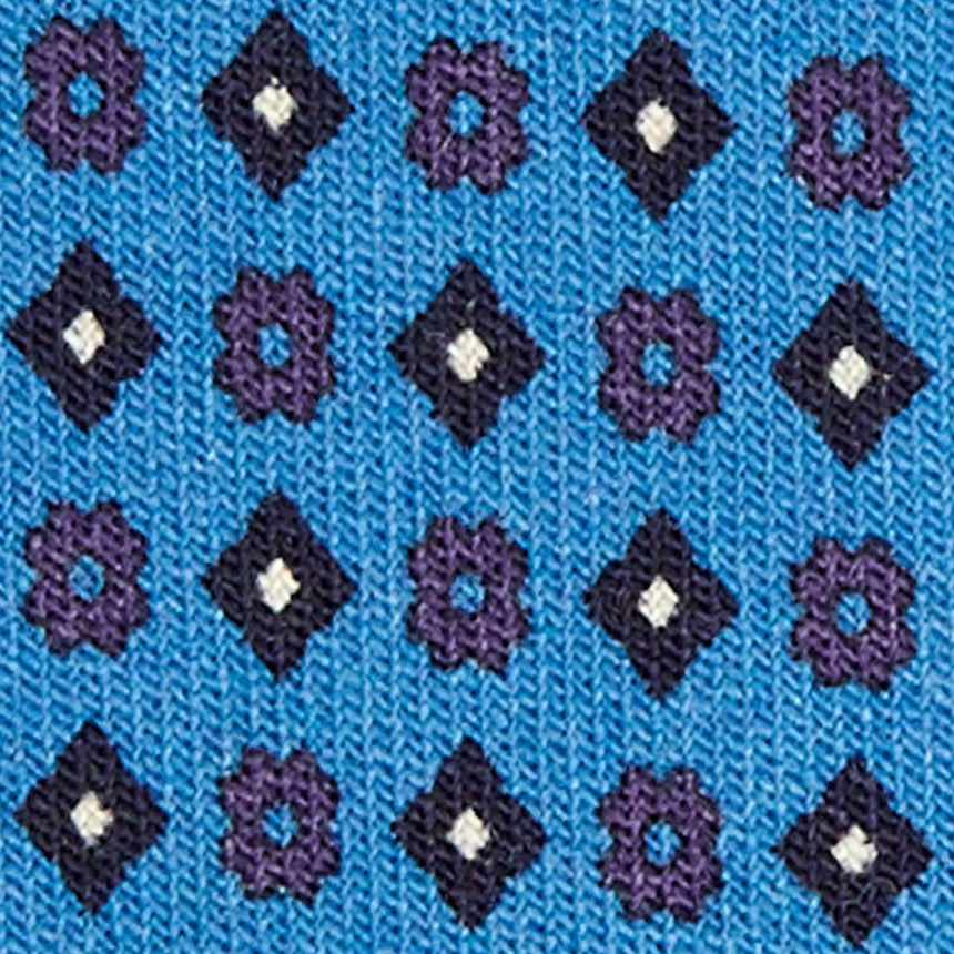 CRAVATTA CLASSICA IN LANA AZZURRA