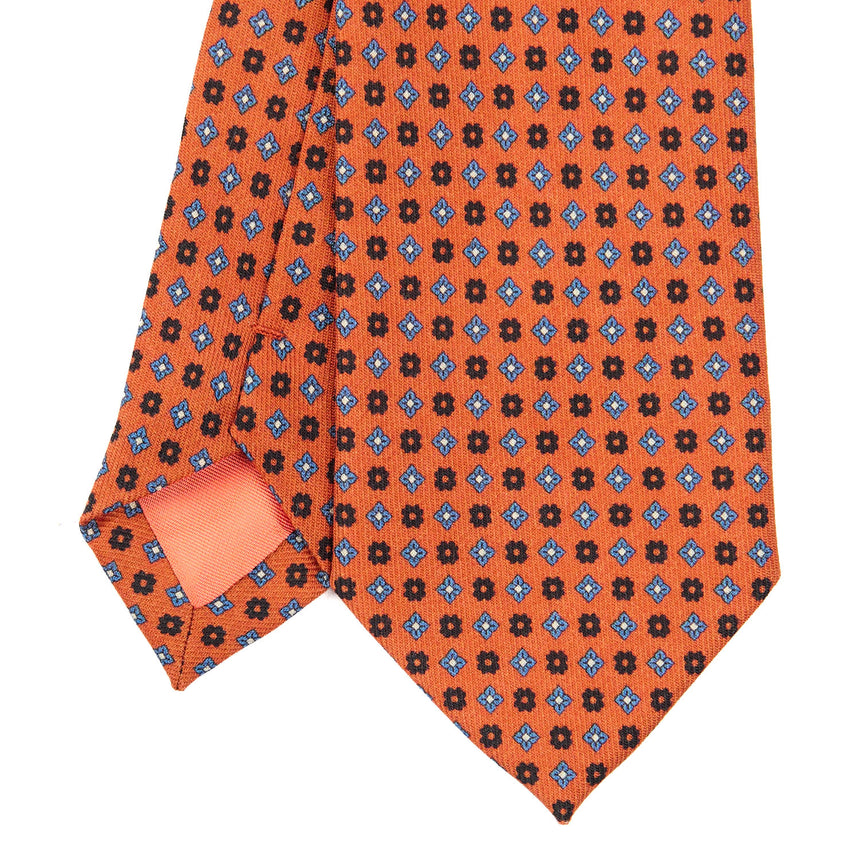 CRAVATTA CLASSICA IN LANA ARANCIONE