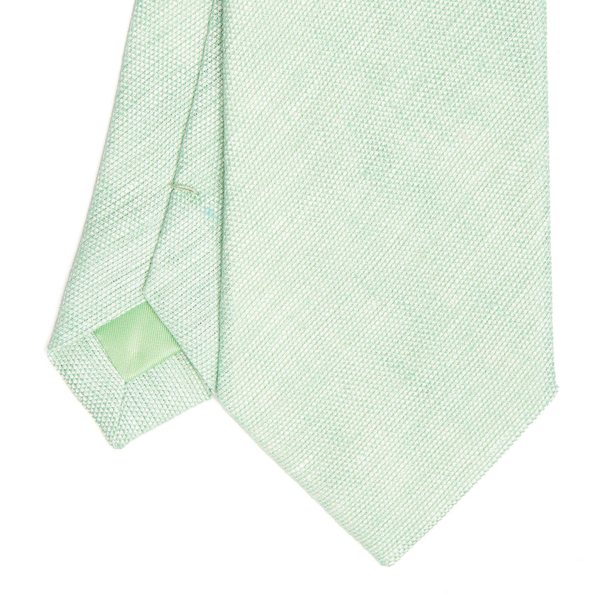 CRAVATTA SARTORIALE IN LINO VERDE CHIARO