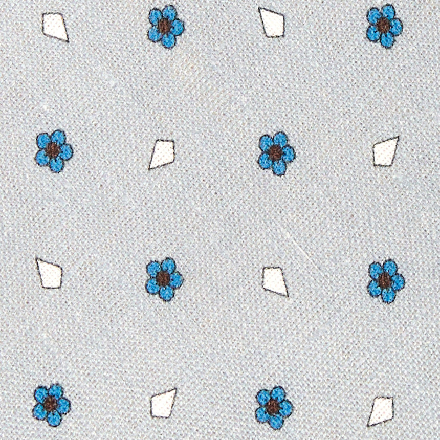 LIGHT GREY SARTORIAL COTTON AND SILK TIE