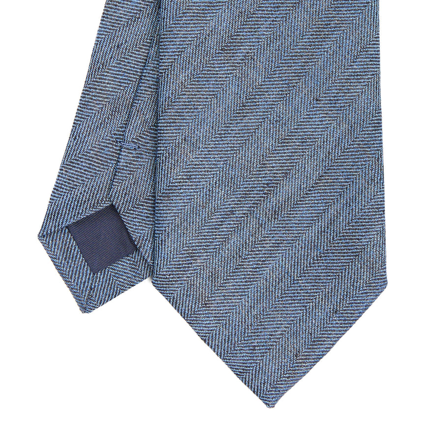 POWDER BLUE SARTORIAL LINEN AND COTTON TIE