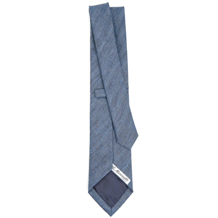 POWDER BLUE SARTORIAL LINEN AND COTTON TIE