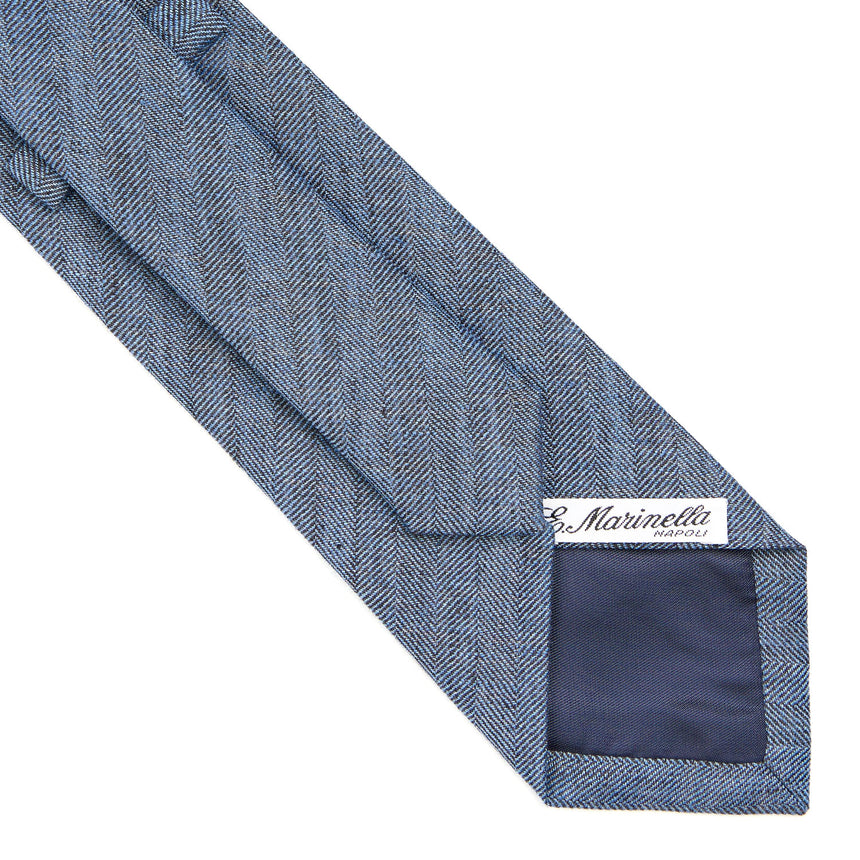 POWDER BLUE SARTORIAL LINEN AND COTTON TIE