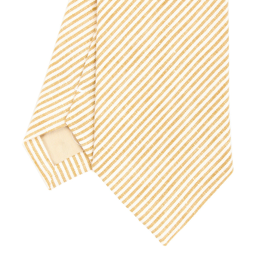 YELLOW SARTORIAL LINEN AND COTTON TIE