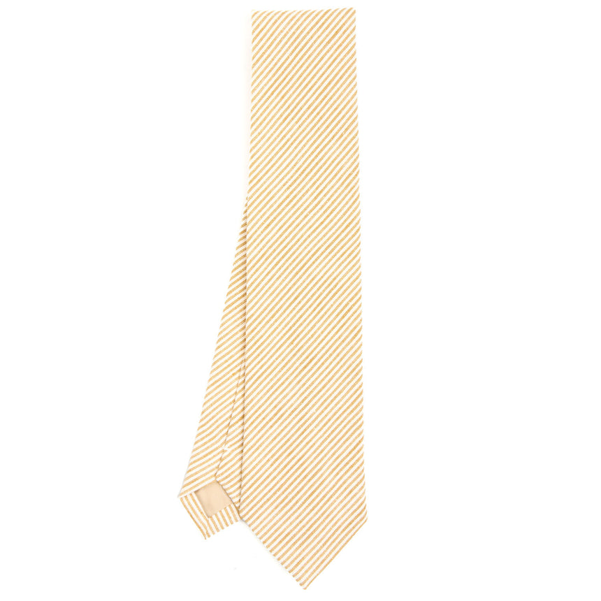YELLOW SARTORIAL LINEN AND COTTON TIE